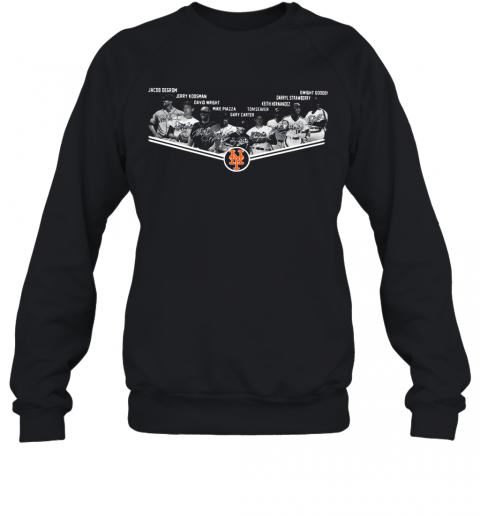 New York Mets Players Team Signatures T-Shirt Unisex Sweatshirt