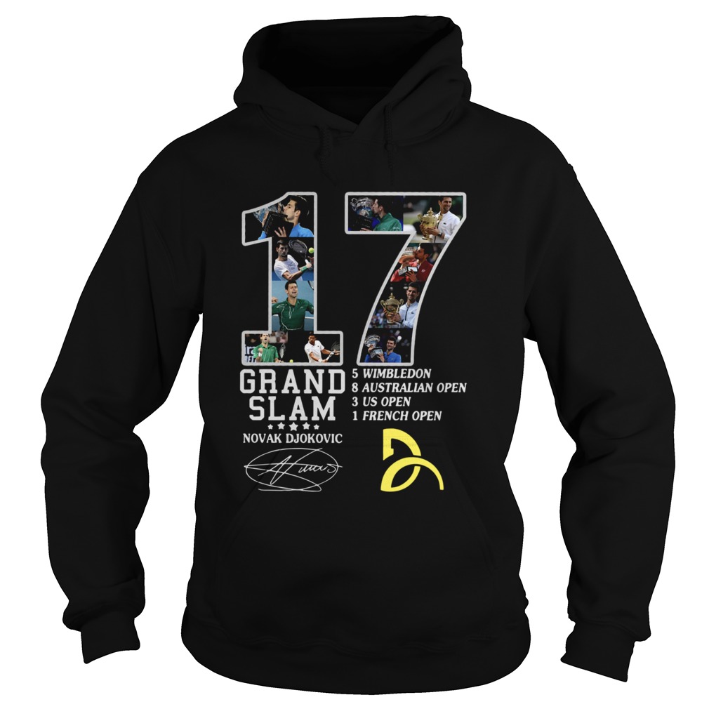 Novak Djokovic 17 Grand Slam Signatures Hoodie