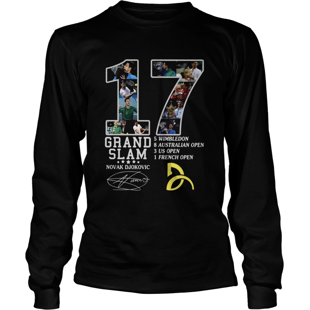 Novak Djokovic 17 Grand Slam Signatures LongSleeve