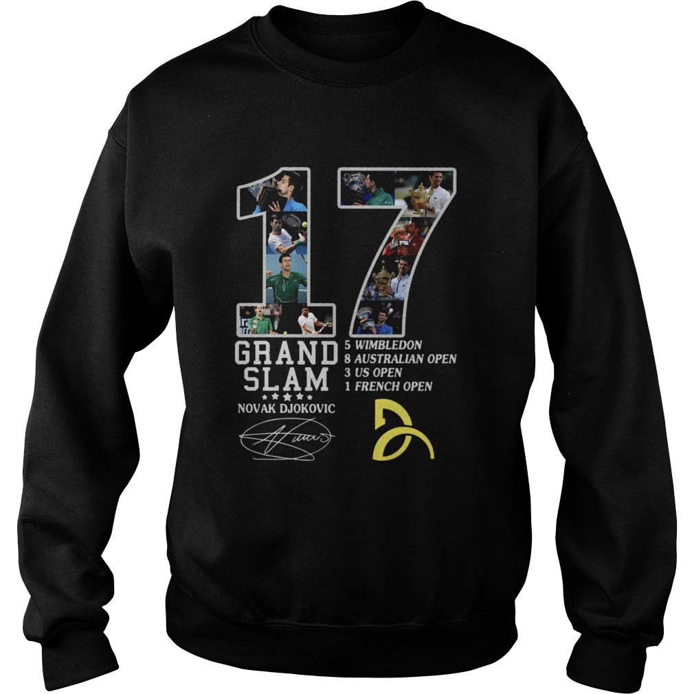 Novak Djokovic 17 Grand Slam Signatures Sweatshirt