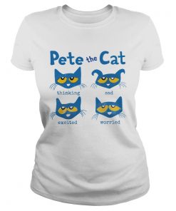 Pete The Cat Thinking Sad Excited Worried  Classic Ladies