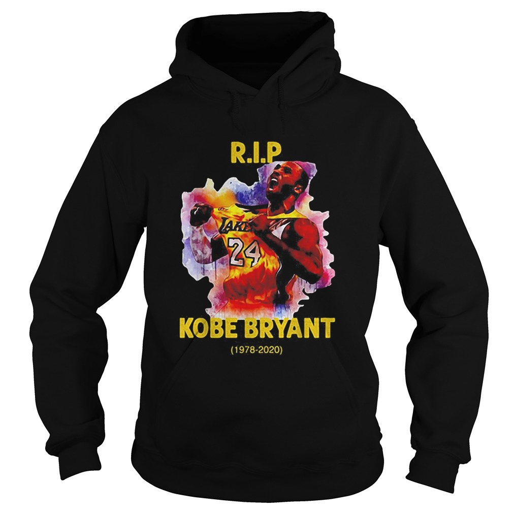 RIP Lakers 24 Kobe Bryant Art 19782020 Hoodie