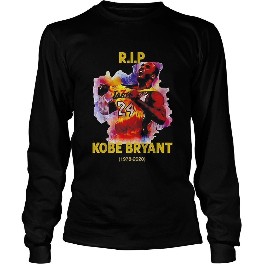 RIP Lakers 24 Kobe Bryant Art 19782020 LongSleeve