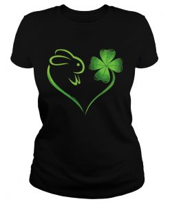 Rabbit Shamrock heart love St patricks day  Classic Ladies