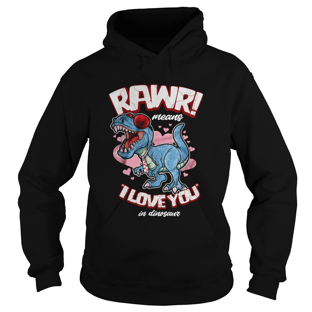 Rawr means I love you in dinosaur Hoodie