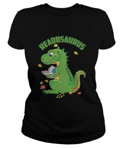 Reading Dinosaurus TRex Book Lover  Classic Ladies