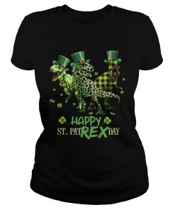 Shamrock luckiest happy St Pat Rex day  Classic Ladies