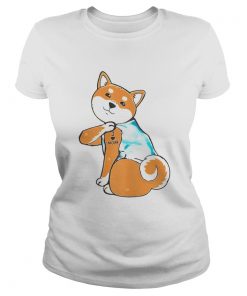 Shiba Tattoos I Love MOM Sitting Funny Gift Mothers Day 2020  Classic Ladies