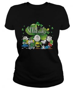 Snoopy Charlie Brown Woodstock happy St Patricks day shanrock  Classic Ladies