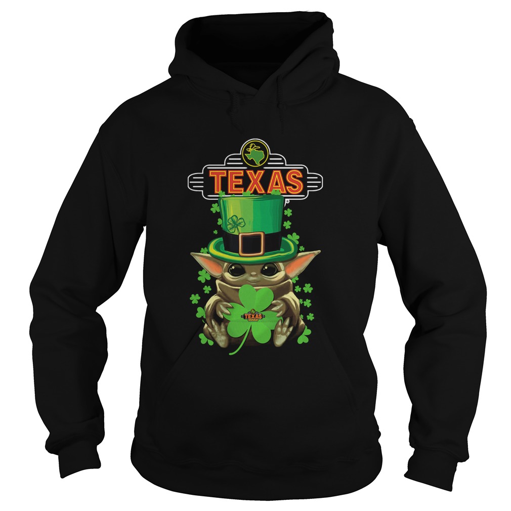 St Patricks Day Baby Yoda Hug Texas Roadhouse Hoodie