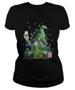 St Patricks Day Gnome Irish Drinking Wine  Classic Ladies