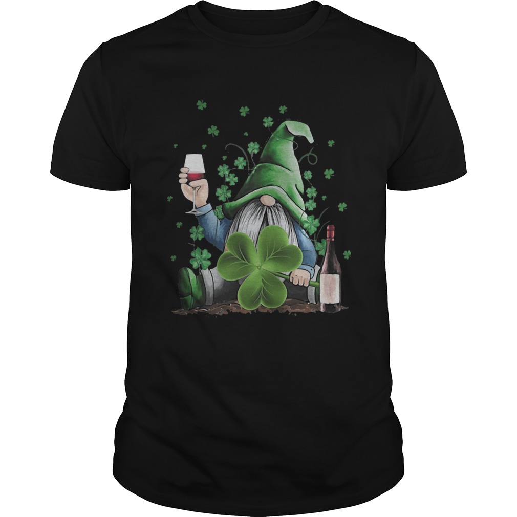 St Patricks Day Gnome Irish Drinking Wine shirt