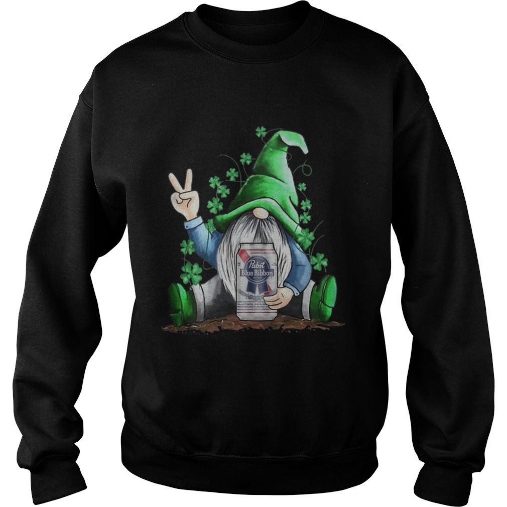 St Patricks Day Gnome Pabst Blue Ribbon Sweatshirt