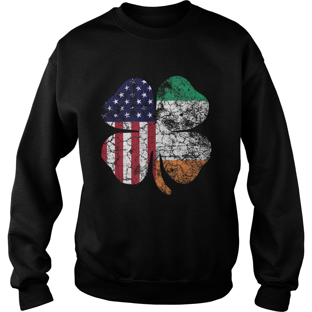 St Patricks Day Irish American Flag Shamrock Gift Sweatshirt