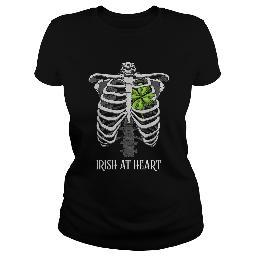 St Patricks Day Skeleton Irish Heart Classic Ladies