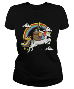 St Patricks Day Sloth on a Unicorn  Classic Ladies