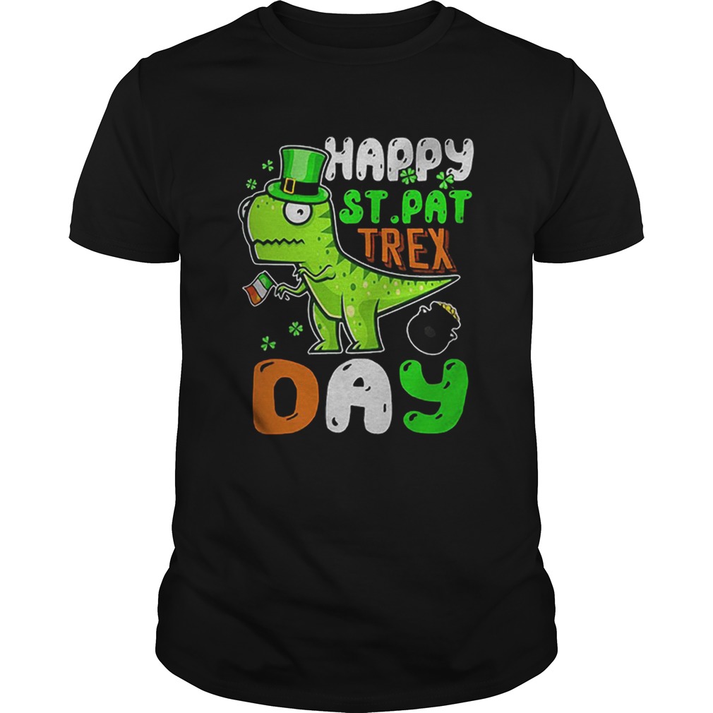 St Patricks Day happy St Pat trex day shirt