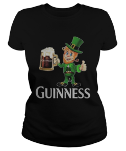 St Patricks day Leprechaun drinking Guinness  Classic Ladies