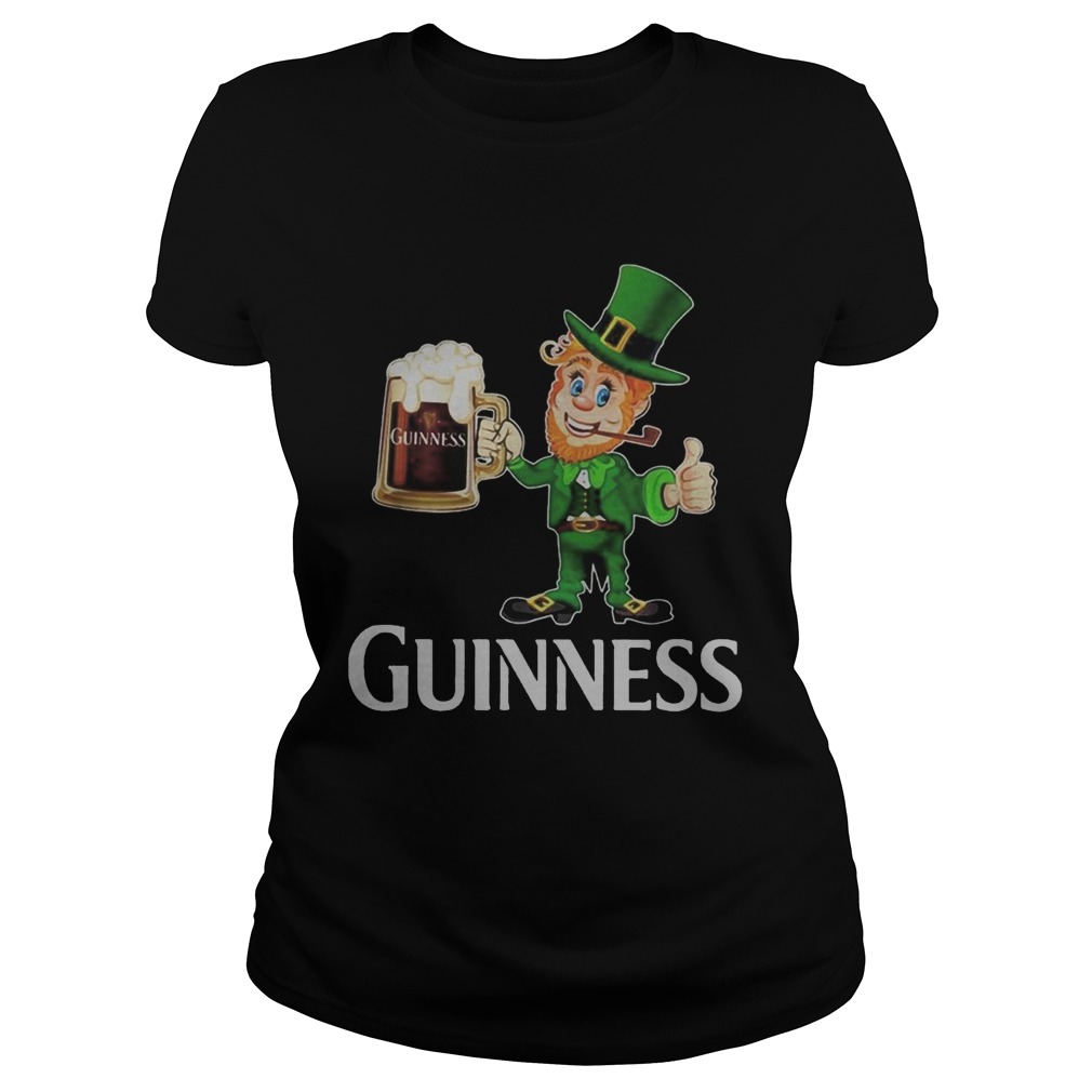 St Patricks day Leprechaun drinking Guinness Classic Ladies