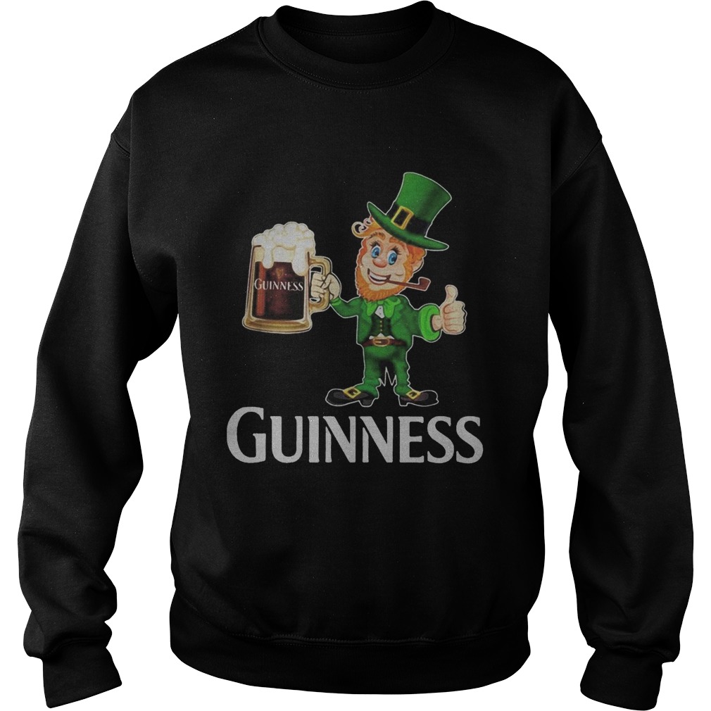 St Patricks day Leprechaun drinking Guinness Sweatshirt