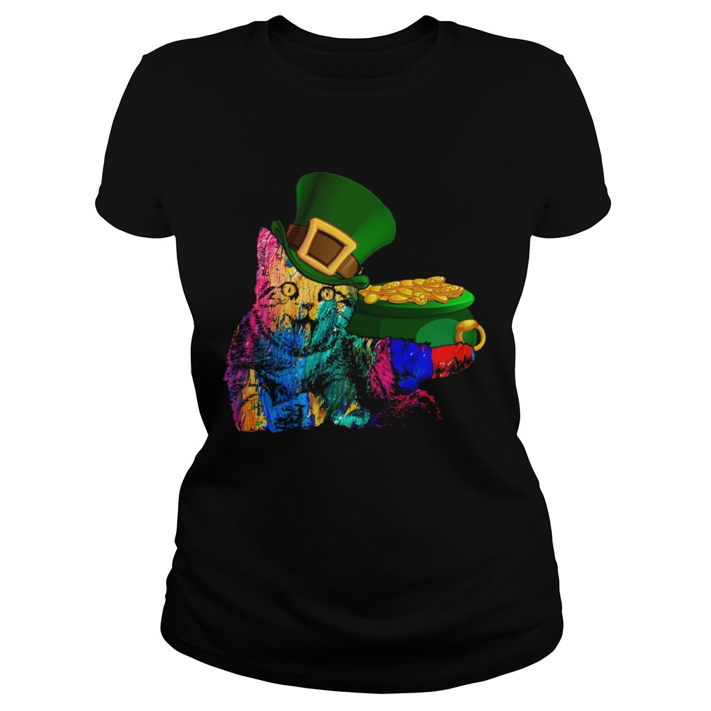 St Patricks day Shirt Cat St Patricks day Classic Ladies