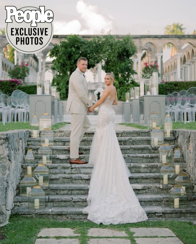 Texans defensive end J.J. Watt gets married to soccer star Kealia Ohai in Bahamas wedding