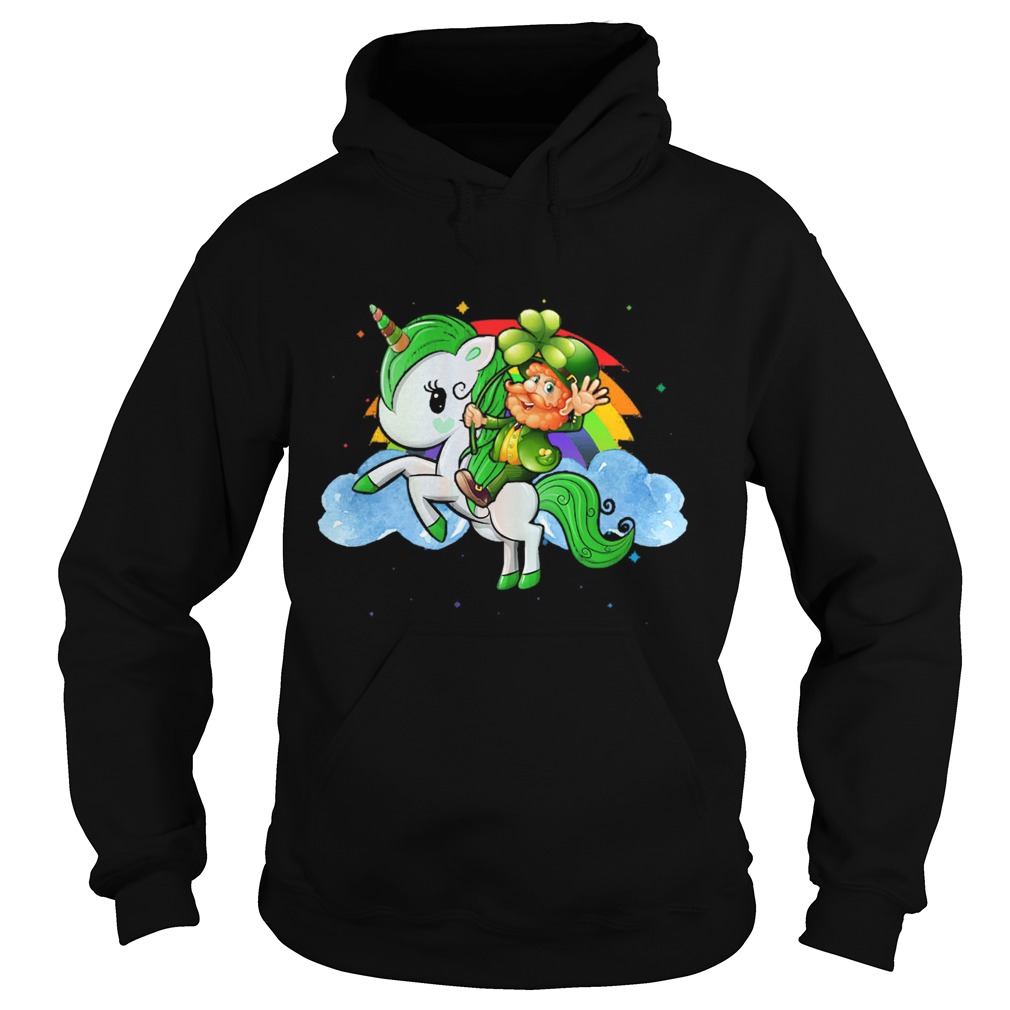 Unicorn Leprechaun St Patricks Day Funny for Kids Hoodie