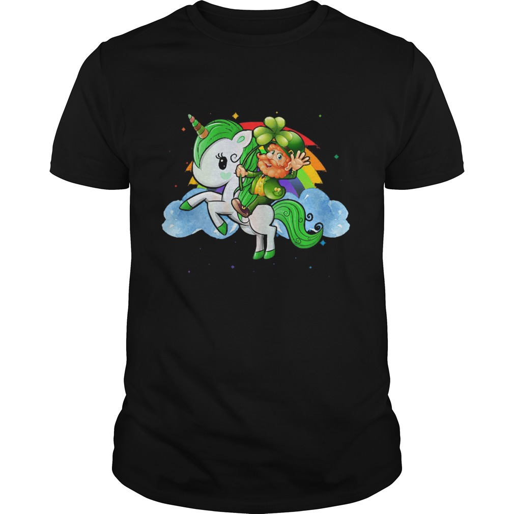 Unicorn Leprechaun St Patricks Day Funny for Kids shirt