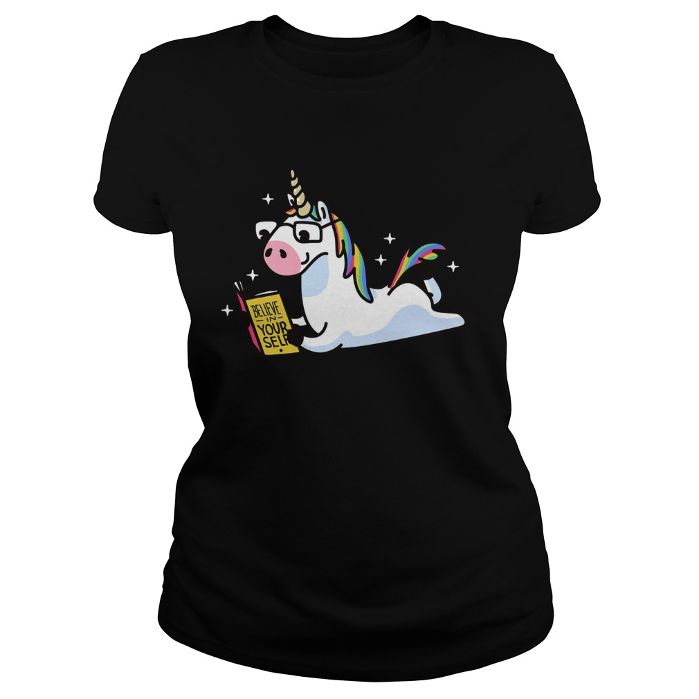 Unicorn Riding Believe In Yourself Classic Ladies