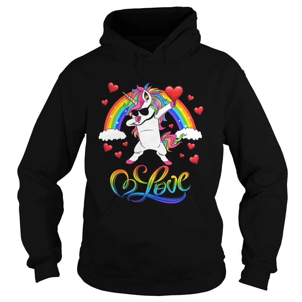 Unicorn valentines day gift love heart for men women kids Hoodie