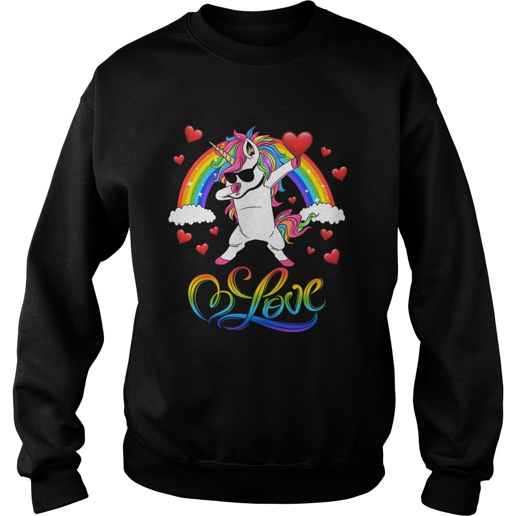 Unicorn valentines day gift love heart for men women kids Sweatshirt