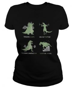 Weight Lifting Dinosaur Tricerasquats Velocitraptor Tyrannsaurusflex Glutesareus  Classic Ladies