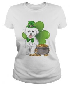 bichon frise St Patricks Day Leprechaun Dog Lover  Classic Ladies