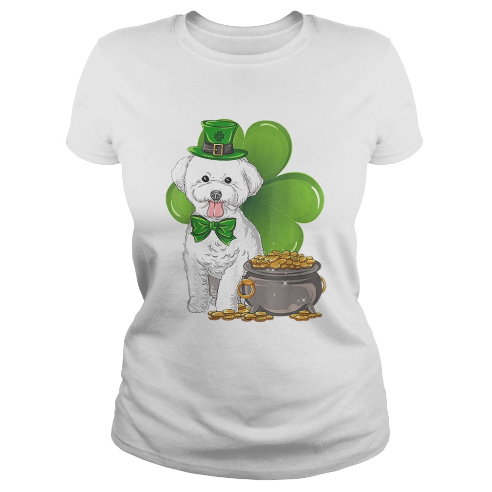 bichon frise St Patricks Day Leprechaun Dog Lover Classic Ladies