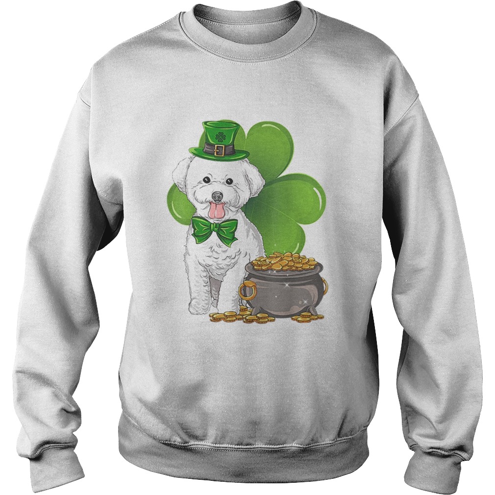 bichon frise St Patricks Day Leprechaun Dog Lover Sweatshirt