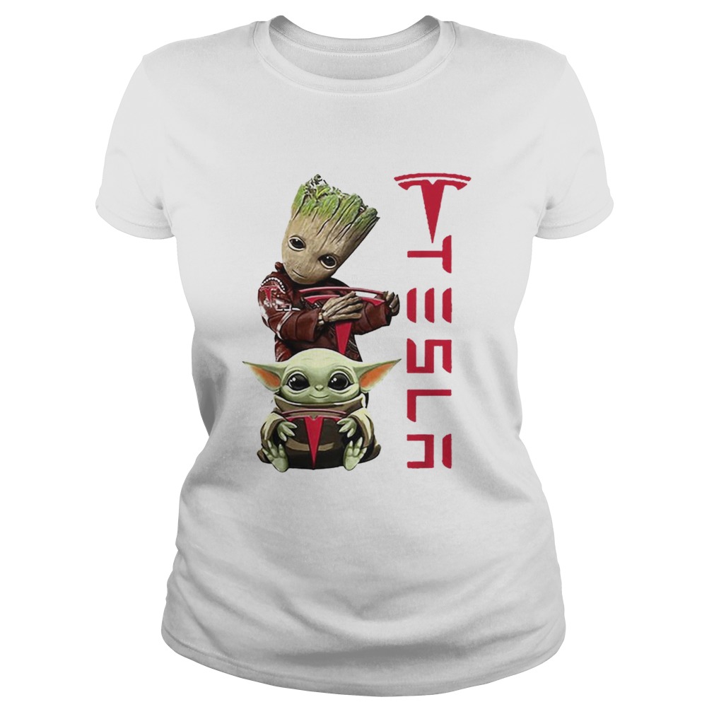 Baby Groot And Baby Yoda Tesla Star Wars Classic Ladies