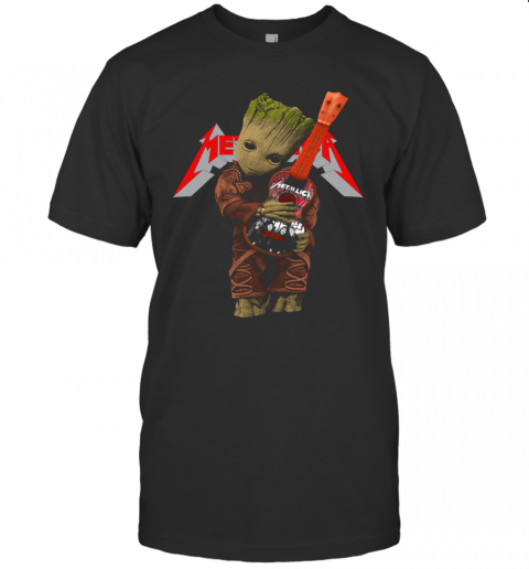 Baby Groot Hug Metallica Guitar T-Shirt