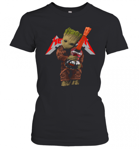 Baby Groot Hug Metallica Guitar T-Shirt Classic Women's T-shirt