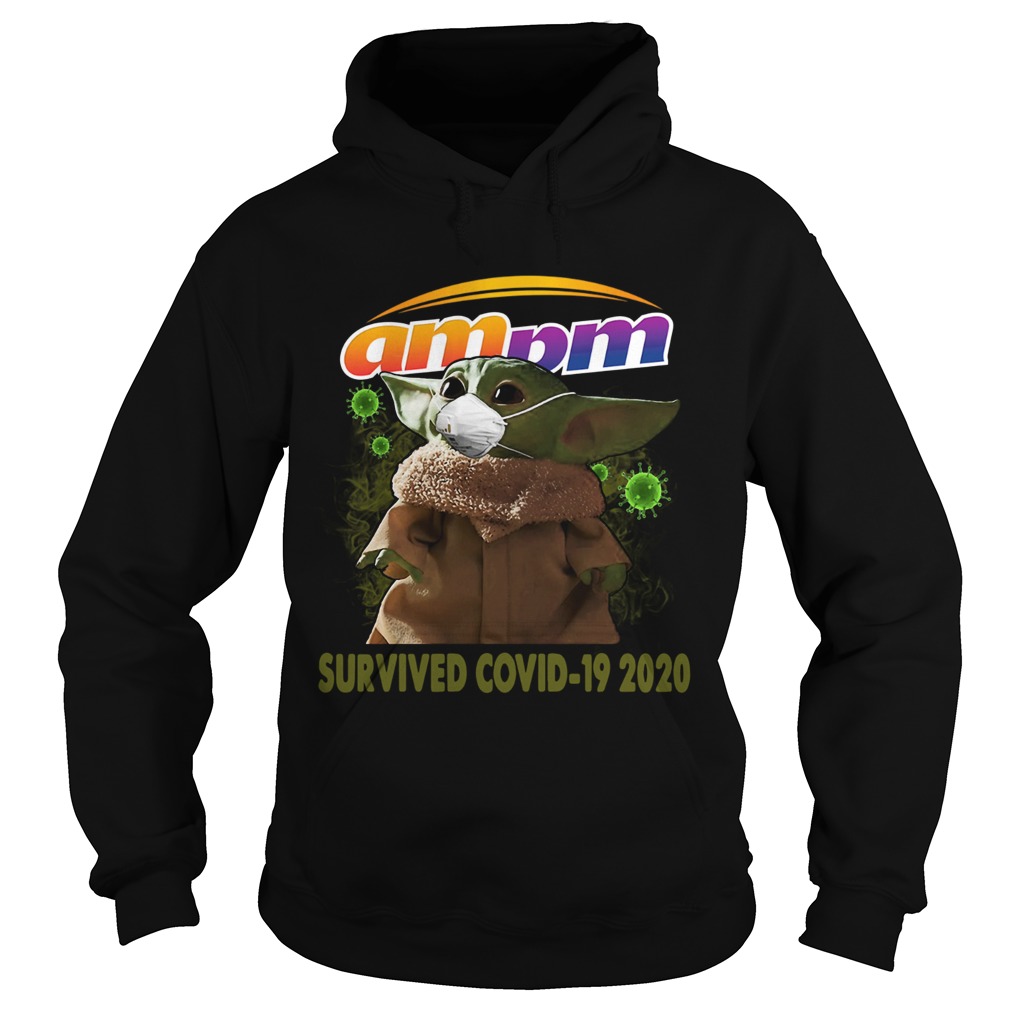 Baby Yoda Am Pm Survived Covid 19 2020 Hoodie