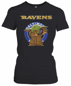 Baby Yoda Baltimore Ravens Logo Star Wars T-Shirt Classic Women's T-shirt