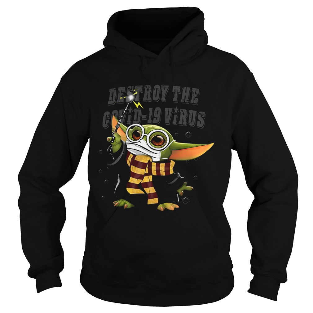 Baby Yoda Destroy The Covid19 Virus Corona Hoodie