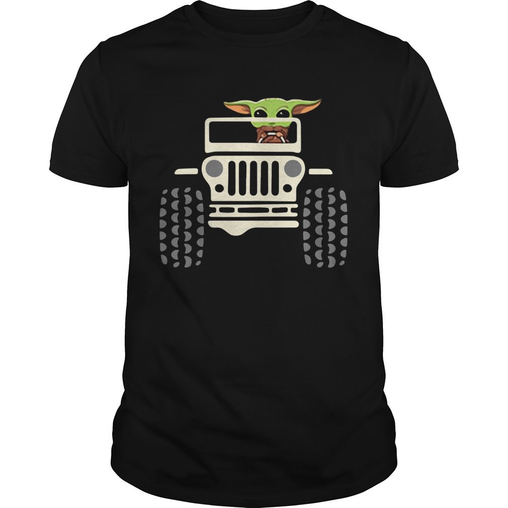 Baby Yoda Driving Jeep shirt