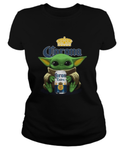 Baby Yoda Hug Corona Extra  Classic Ladies