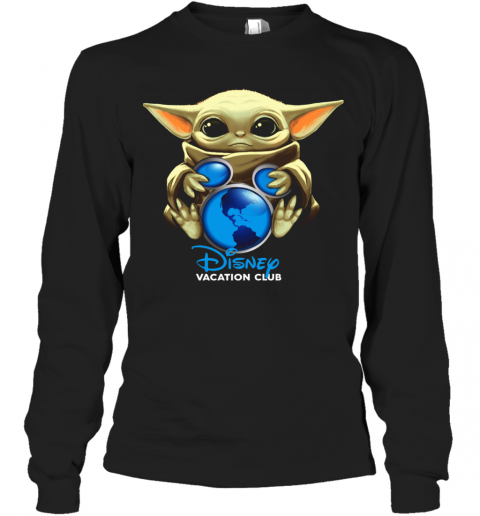 Baby Yoda Hug Disney Vacation Club T-Shirt Long Sleeved T-shirt 