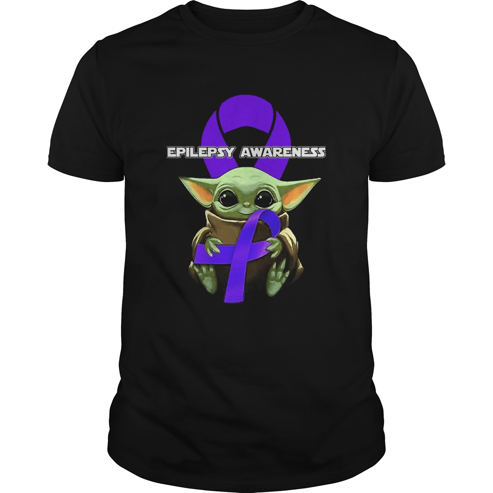 Baby Yoda Hug Epilepsy Awareness shirt