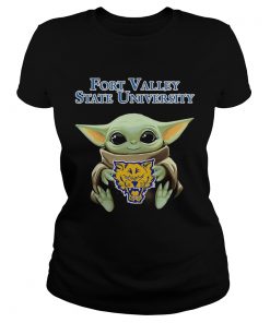 Baby Yoda Hug Fort Valley State University  Classic Ladies