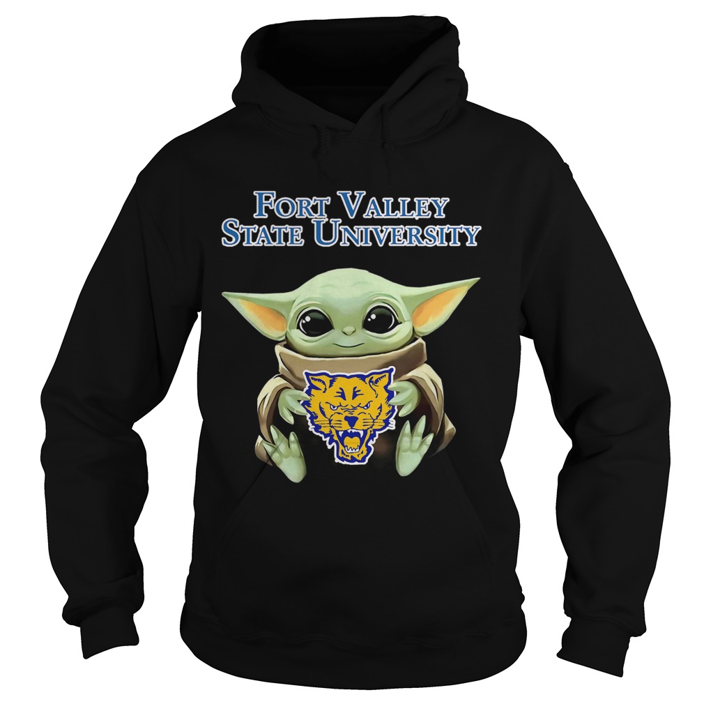 Baby Yoda Hug Fort Valley State University Hoodie