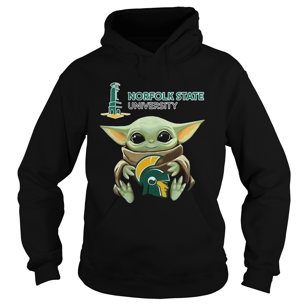 Baby Yoda Hug Norfolk State Hoodie