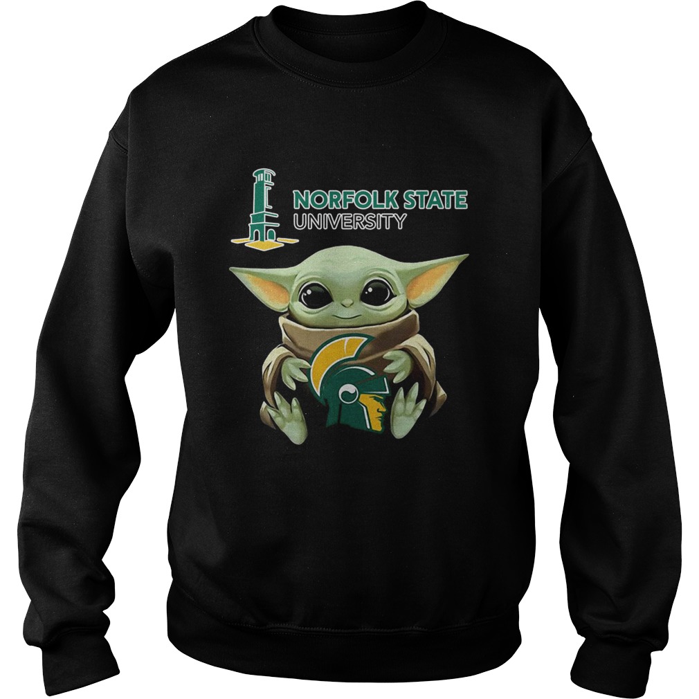 Baby Yoda Hug Norfolk State Sweatshirt