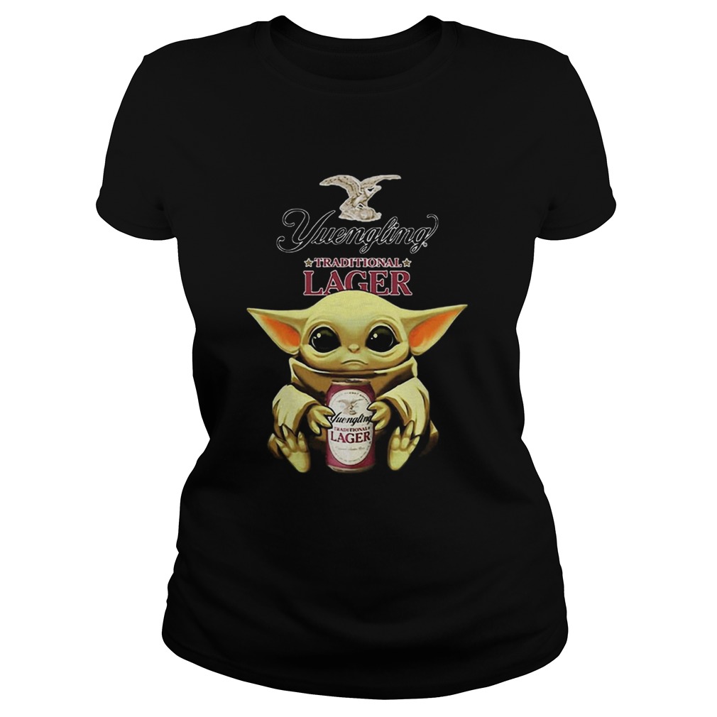 Baby Yoda Hug Yuengling Lager Beer Star Wars Classic Ladies